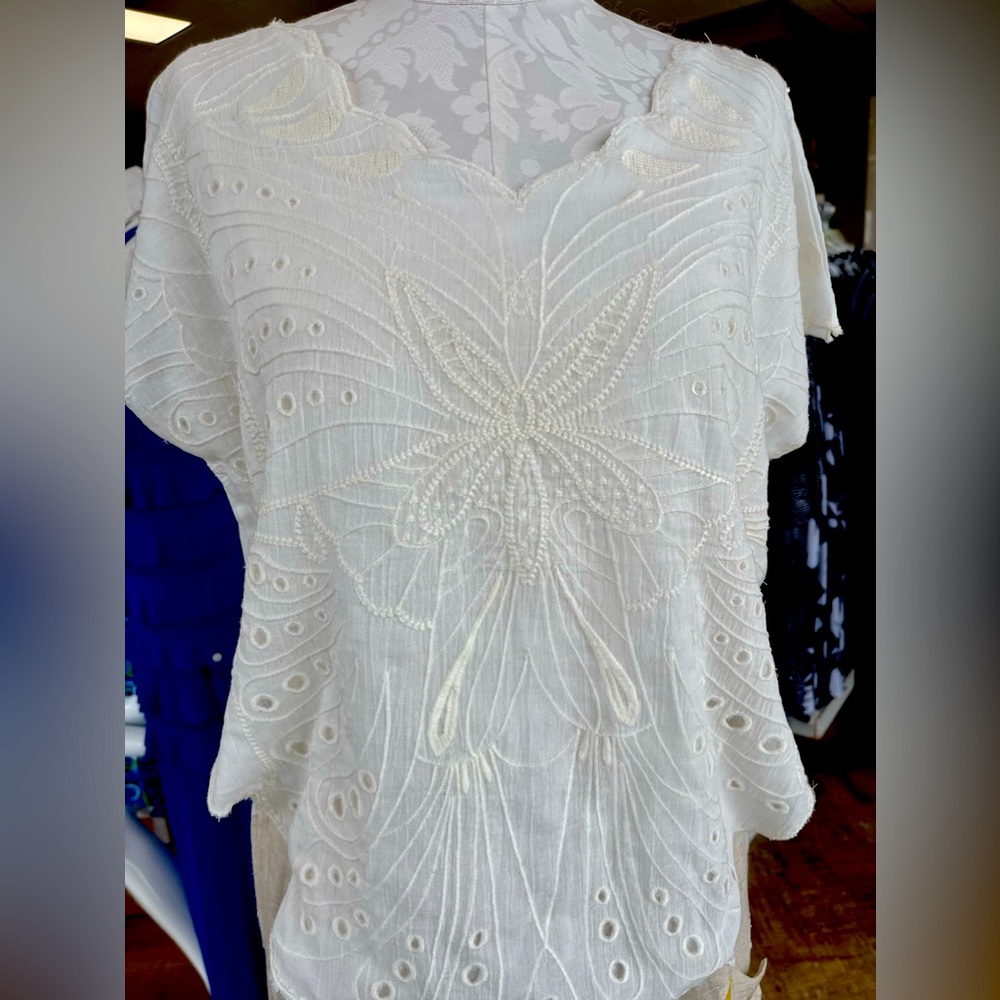 Beautiful embroidered butterfly blouse